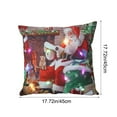 thumbnail image 3 of SLYNSHome Christmas Throw Pillow Cover with LED Lights,Light-up Winter Pillow Cases 18x18 inch Pillowcase Holiday Cushion Case for Couch Bed Sofa Decor, 3 of 7
