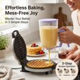 thumbnail image 2 of Pancake Batter Dispenser Bottle, 32 Oz Batter Dispenser with Squeeze Handle for Cupcakes,Controlled Pour Design,Measured Bottle for Pancakes, Waffles & Cupcakes, Easy-Rinse Kitchen Tool for Breakfast, 2 of 7
