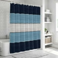 thumbnail image 5 of Shower Curtain Navy Blue Wood Grain Bathroom Curtains with Hooks, Waterproof Fabric Rustic Retro Wooden Plank Bath Shower Curtains Set for Bathroom Bathtubs Decor 36x72 Inch, 5 of 9