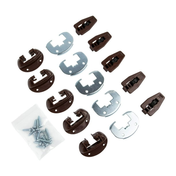 Kit de rieles para cajones, cinco juegos, piezas de reparación de cajones fáciles de instalar para sistemas de cajones de mesitas de noche y tocadores
