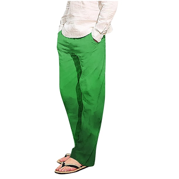 Pantalones de pijama largos de poliéster para hombre, informales, con estampado a cuadros, holgados y deportivos.