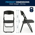 Flash Furniture HERCULES Series 500 lb. Capacity Heavy Duty Black Plastic Folding Chair with