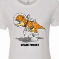 thumbnail image 4 of Inktastic Space Force Dinosaur Astronaut Women's T-Shirt, 4 of 5