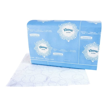Kleenex Ultra Soft Multifold Paper Towels (43752), White, 2-Ply 16 Packs per Case, 150 Tri Fold Paper Towels per Pack, 2,400 Towels per Case