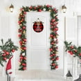 thumbnail image 2 of Eveokoki 12" Joy Love Peace Believe Christmas Welcome Sign for Front Door Round Wooden Hanging Wreaths for Porch Home Wall Decor Farmhouse Christmas Holiday Decoration Outdoor Indoor, 2 of 5