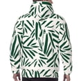 thumbnail image 7 of Balery Palm Branch With Leaves Pattern Mens Hoodie Kangaroo Pocket Hoodie Pullover Hooded Sweatshirt Ideal for Daily Wear Travel and Home-Medium, 7 of 7