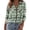 Mint Green, variant on Hsovts Women Tartan Plaid Flannel Shirt, Button Up Long Sleeve Buffalo Check Loose Fit Vintage Style Casual Outerwear Suitable for Layering in Fall Winter Streetwear Orange 2xL