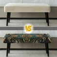 thumbnail image 6 of POLERO Paisley Floral Print Dining Bench Cover Washable Stretch Piano Bench Seat Cover Removable Vintage Rectangle Seat Cushion Protector for Home Patio, Bedroom, Hotel, 6 of 7