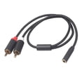 thumbnail image 2 of Conector de sonido estéreo Hugo TPE 3,5 mm a 2 RCA macho, 2 of 10