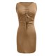 thumbnail image 3 of Vestido corto ajustado con cordón fruncido sexy para mujer Fridja qw3138, 3 of 8