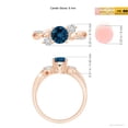 thumbnail image 4 of ANGARA Natural London Blue Topaz and Diamond Twisted Vine Ring in 14K Rose Gold for Women (Size-6mm) | November Birthstone, Anniversary, Jewelry Gift for Women | Natural London Blue Topaz Ring, 4 of 9
