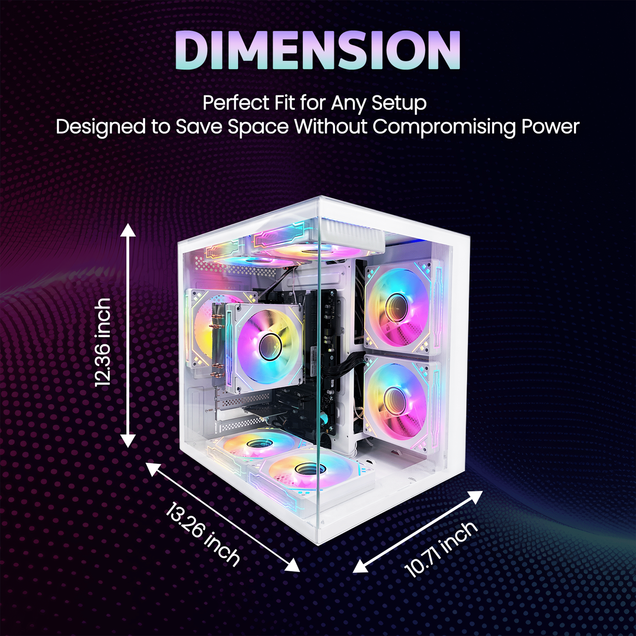 Suevery Gaming PC Desktop Computer, AMD Ryzen 5 5600GT, 16GB DDR4 RAM, 512GB NVMe 3.0 SSD, Wi-Fi 6, RGB Fan, 650W, Prebuilt Computer, White