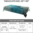 thumbnail image 3 of Teal Grey Tablecloth Rectangle Table Cloth Washable Table Cover for Decoration Kitchen Dining Room 60x84 Inch, 3 of 6