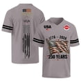 thumbnail image 3 of Evdexr 250 Year American Anniversary Shirts for Men Short Sleeve Crew Neck United States 250th Anniversary Graphic Tees American Flag Red White and Blue Vintage Fourth Of July T Shirt Gray S, 3 of 5