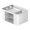 white, variant on Desktop Organizer Storage Box with Multiple Compartments and Two Transparent Drawers for Office Supplies Makeup Accessories and Stationery