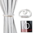 thumbnail image 6 of Uxcell 21.7'' Magnetic Window Curtain Tieback Buckle Clips Holders Polyester White 1pcs, 6 of 7