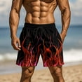 thumbnail image 2 of Ofertas del día DDAPJ pyju Mens Novelty Print Swim Trunks Quick Dry Board Shorts Breathable Surf Beach Shorts Swimwear Bathing Suits Red XXL, 2 of 9