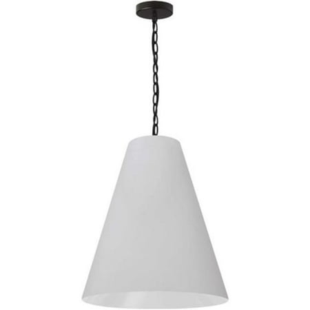 

Dainolite ANA-M-MB-790 1 Light 20 in. Pendant Ceiling Light Medium - White Shade - Matte Black