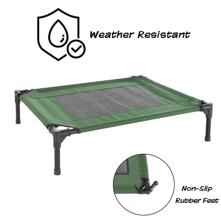 PETMAKER Raised Cot-Style Pet Bed, Green, 30" x 24" photo 3