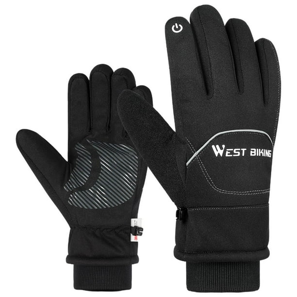Guantes de invierno, guantes térmicos, antideslizantes, para pantalla táctil, impermeables, resistentes al viento, para bicicleta. SG