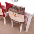 thumbnail image 4 of Fundas para sillas navideñas, fundas para sillas de comedor, fundas para respaldo de silla navideñas, fundas para gorro de Papá Noel y muñeco de nieve, decoración, 2 piezas, 4 of 4