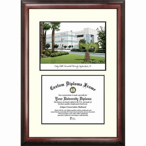 Campus Images FL995V Embry-Riddle Aeronautical University Scholar Framed Lithograph with Diploma