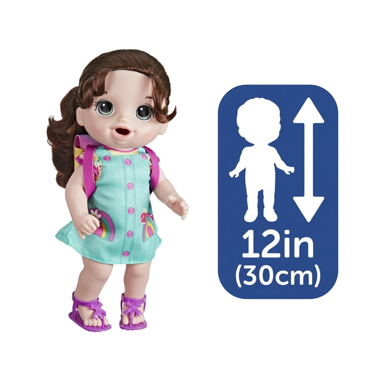 Baby Alive Princess Ballerina Doll - Brown Hair, 10.25" Tall, Movable Arms & Legs, With Tiara, Toy For Kids 3+