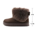 thumbnail image 2 of GJPBGK Women Winter Warm Snow Boots Faux Fur Lined Suede Pull-On Platform Ankle Boots Cozy Outdoor Casual Footwear, 2 of 9