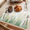 thumbnail image 3 of Placemat Set of 6 Watercolor Green Leaf Plant Placemats for Dining Table Spring Plant Washable Table Mats for Kitchen and Party Decor Indoor & Outdoor Use, 3 of 8
