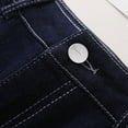 thumbnail image 5 of A Darker Blue Denim A-Line Skirt for Women, 2025 New Flared Mid-Length Swing Skirt, Loose Fit Flowy Drop Waist Skirt, 5 of 6