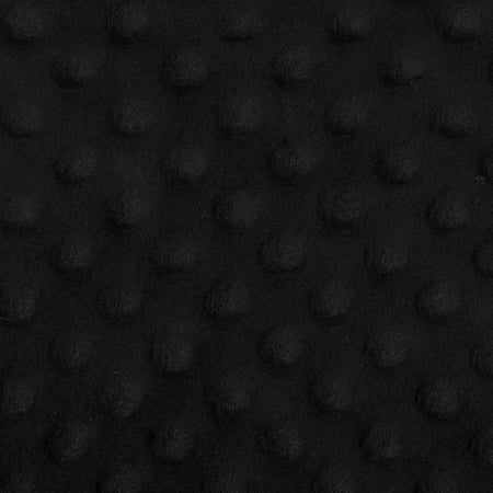 Black Soft Fleece - SHASON TEXTILE (2 Yards cut) SOFT CUDDLY MINKY DOT FLEECE, BLACK.