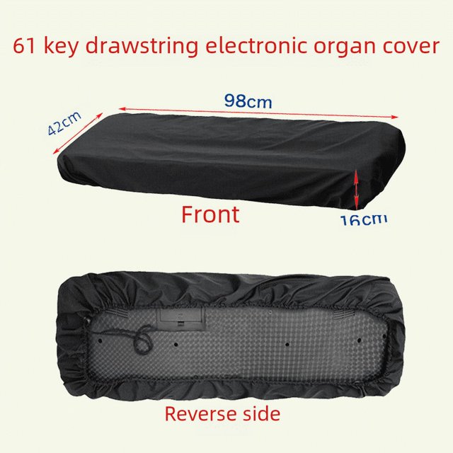 Funda para piano eléctrico digital de 88 teclas, funda para piano electrónico de 61 teclas, funda para piano, funda antipolvo, con correa retráctil