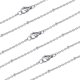 thumbnail image 1 of 12 cadenas satélite de acero inoxidable con cuentas, collar a granel para hacer joyas (18 pulgadas (1,5 mm)), 1 of 1