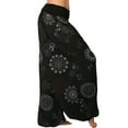 thumbnail image 4 of CEHVOM Womens Loose Print Ladies Pocket Full Length Pants Trouser Wide Leggings, 4 of 6