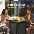 thumbnail image 4 of Outsunny 32" Outdoor Propane Gas Fire Pit Table, 50,000 BTU, Black, 4 of 10
