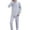 Gray, variant on QSAWXQZ 2PC Thermal Base Layer Set for Men Fleece Lined Mock Neck Long Sleeve Pullover Shirt Elastic Waist Joggers Pojamas Suit Gray M