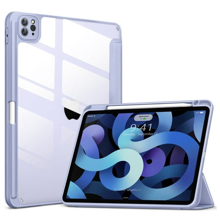 DTTOCASE iPad Pro 12.9 Case 6th/5th/4th/3rd Generation 2022/2021/2020/2018,Clear Cover-Blue Purple