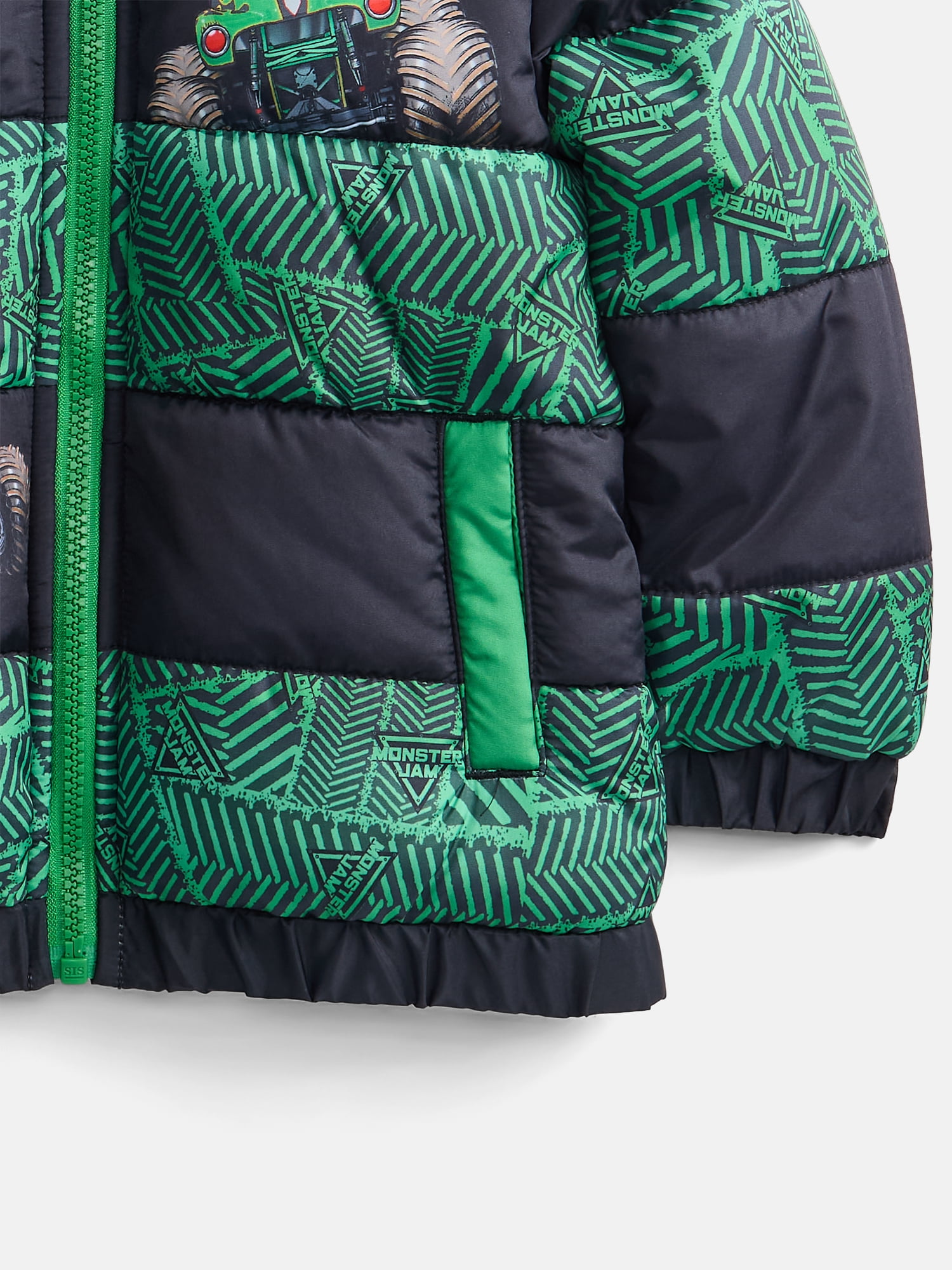 Monster Jam Toddler Boys Heavyweight Puffer Jacket, Sizes 2T-5T