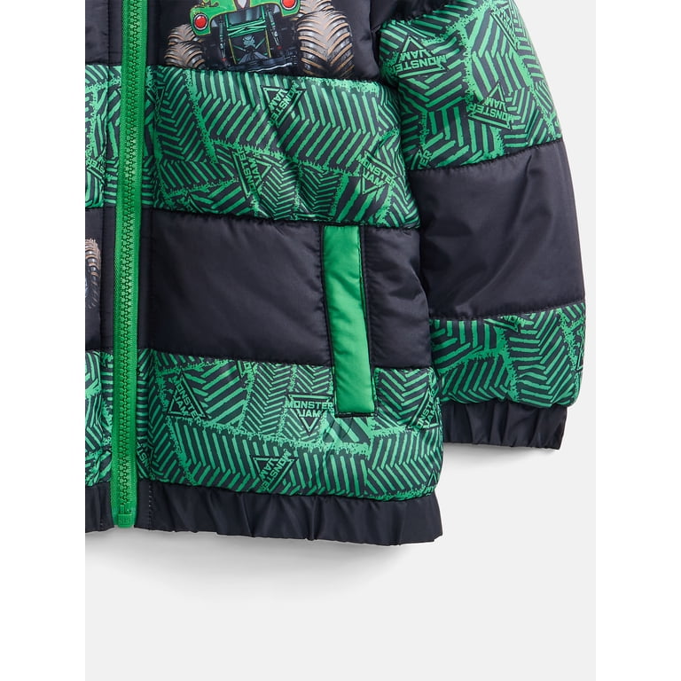 Monster Jam Toddler Boys Heavyweight Puffer Jacket photo 3