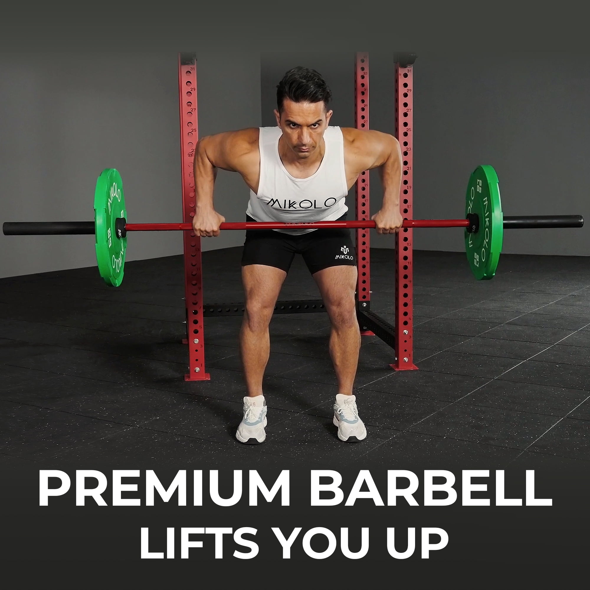 Mikolo 7ft Olympic Barbell, Barbell for Weightlifting and Powerlifting 45lb, Olympic Bar for 1500lbs Capacity, Weight Bar Fit 2” Standard Weights