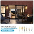 thumbnail image 6 of Large Outdoor Wall Lantern, 26 Inch Modern Exterior Wall Sconce with Clear Glass, Waterproof Porch Light for House Garage, Anti-Rust Matte Black Finish, 4-Light E12 Base, 6 of 8