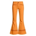 thumbnail image 5 of Bigetiay School Uniform Pants For Girls Formal Flared Leg Pull On Chino Elastic Waist Slim Fit Stretchy Orange Pants For Girls Girl Clothing 13-14 Years, 5 of 5