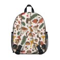 thumbnail image 3 of Mushroom and Berry Cream Pattern Backpack for School, Cute School Bag with Adjustable Shoulder Straps and Padded Back, 13.8"x11.4"x6", 3 of 5