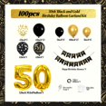thumbnail image 2 of Kit de decoración de cumpleaños Anjerlfu para 50 cumpleaños, oro negro, 2 of 7