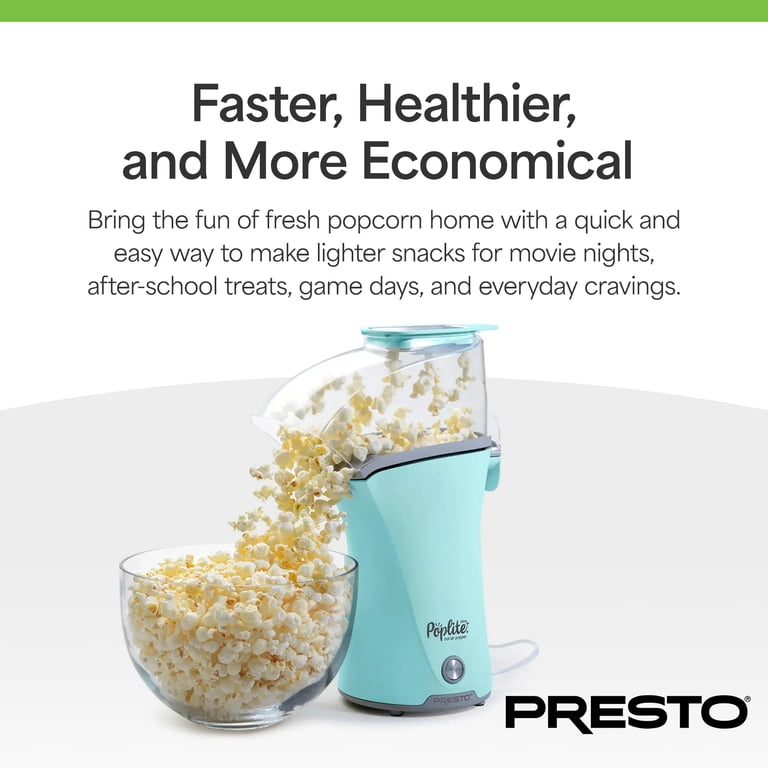 Presto Poplite Plus Hot Air Popper Blue Hot Air Electric Popcorn