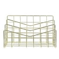 thumbnail image 2 of Alvinma Champagne Wire Magazine Rack for Desk Storage, 2 of 5