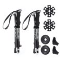 thumbnail image 1 of Naiovety 1 par de bastones de trekking de aleación de aluminio plegados plegables con bolsa de almacenamiento Bastones de senderismo Bloqueo rápido Escalada Negro Naiovety OD010366-02, 1 of 6