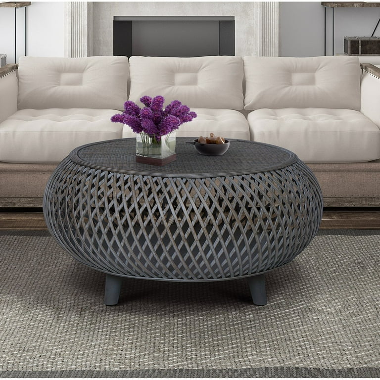 Kayden solid coffee table with storage outlet