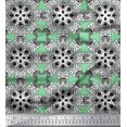 thumbnail image 3 of Soimoi Polyester Crepe Fabric Mandala Kaleidoscope Printed Fabric 1 Yard 42 Inch Wide, 3 of 3