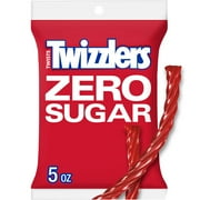 Twizzlers Zero Sugar Twists Strawberry Flavored Licorice Style Candy, Bag 5 oz
